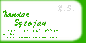 nandor sztojan business card